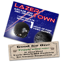 Gift Certificates 3.5" x 8.5" Gift Certificates 3.5" x 8.5"